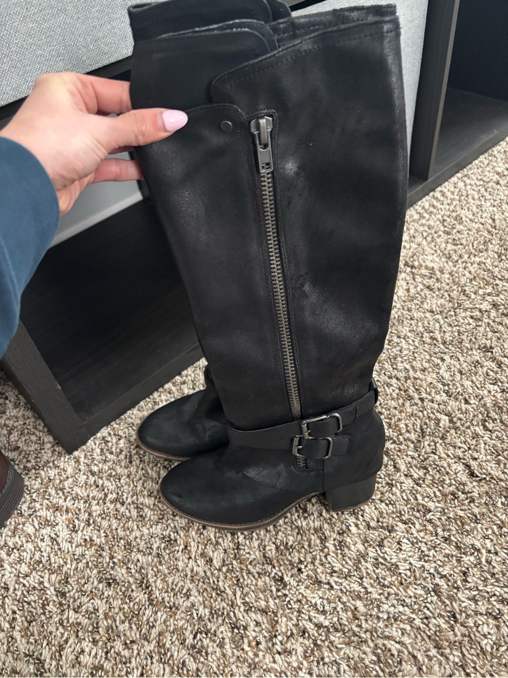 Tall black boots